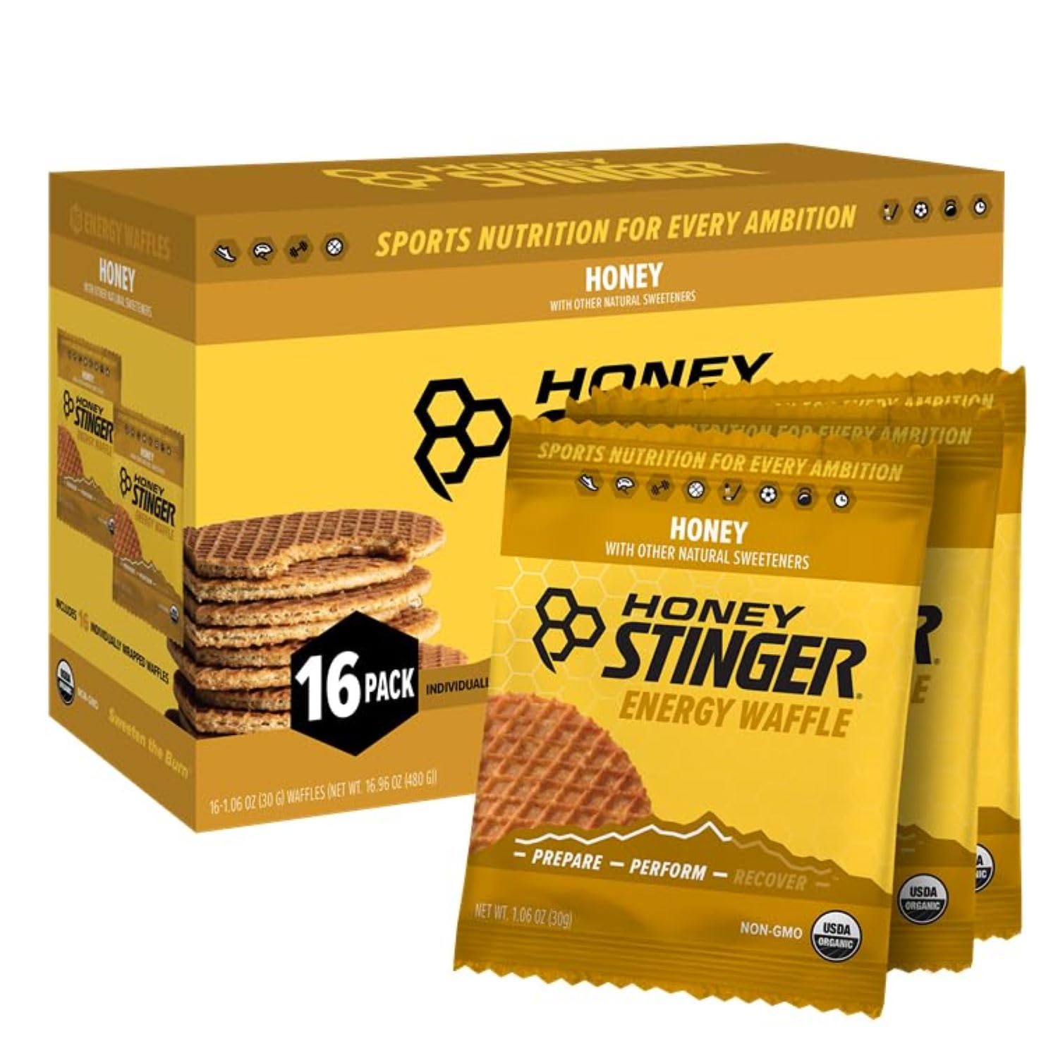 วาฟเฟิลน้ําผึ้งออร์แกนิก Honey Stinger – วาฟเฟิลพลังงาน